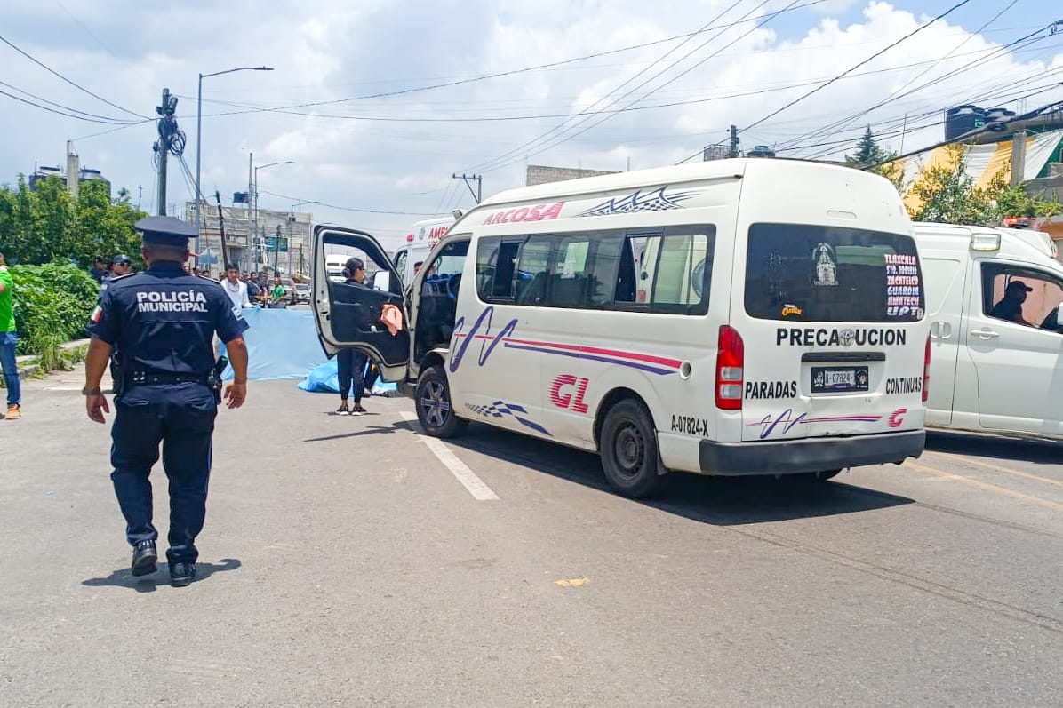 Policía Municipal de Tlaxcala detiene a conductor y resguarda zona tras atropellamiento en Acuitlapilco